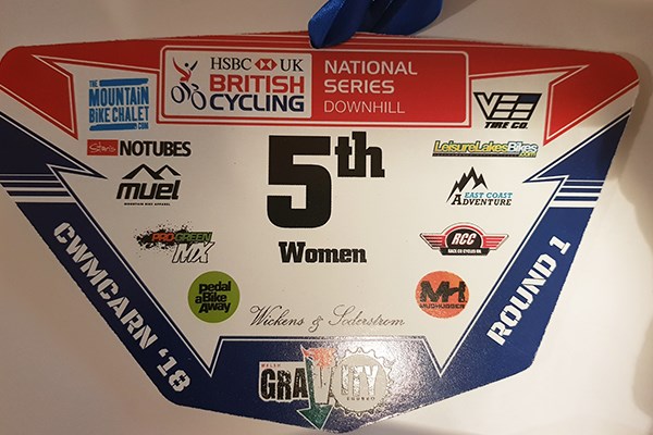 Lyndsay showing us her 5th place finish in the Womens category